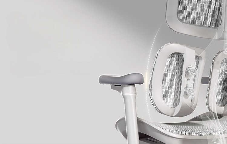 With the four omni-directional springs behind, the dual dynamic lumbar support ensures sustained support and comfort in different positions regardless of your weight.