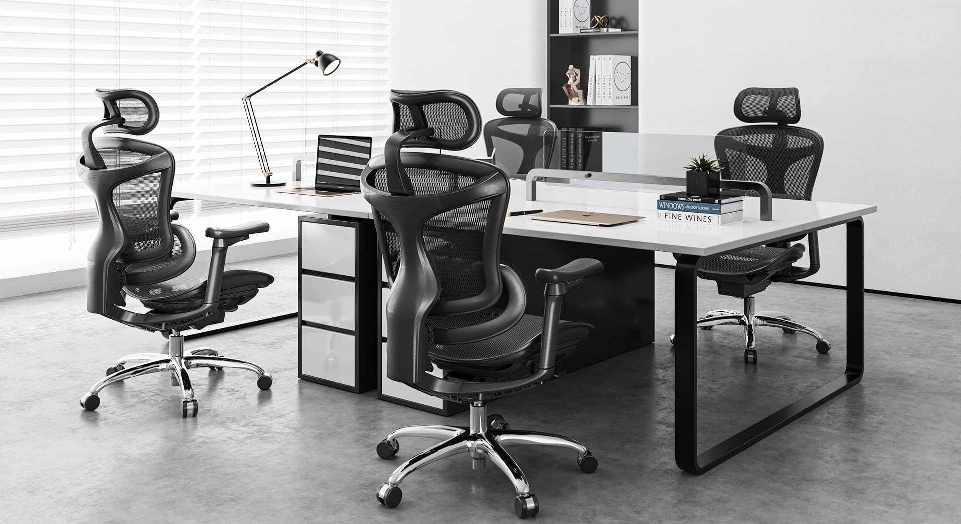 SIHOO executive office chair in a private leadership office with a spacious executive desk and professional workspace.