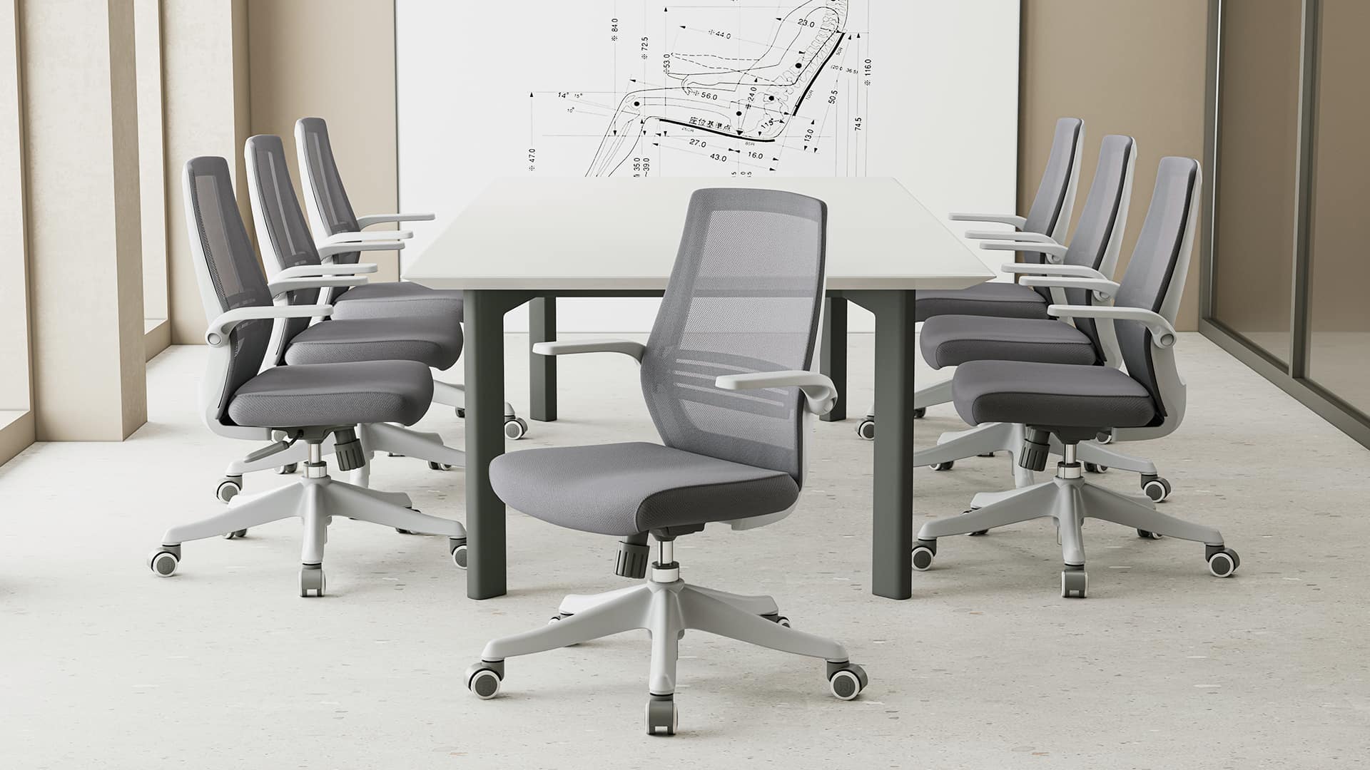 Ergonomic office chair with lumbar support for long hours