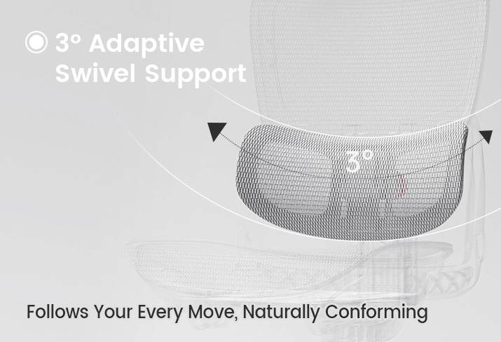 An extra-spacious design paired with 3D adjustability ensures targeted neck support while allowing you to comfortably rest your head to the side. Experience zero neck soreness, even through the longest conferences.