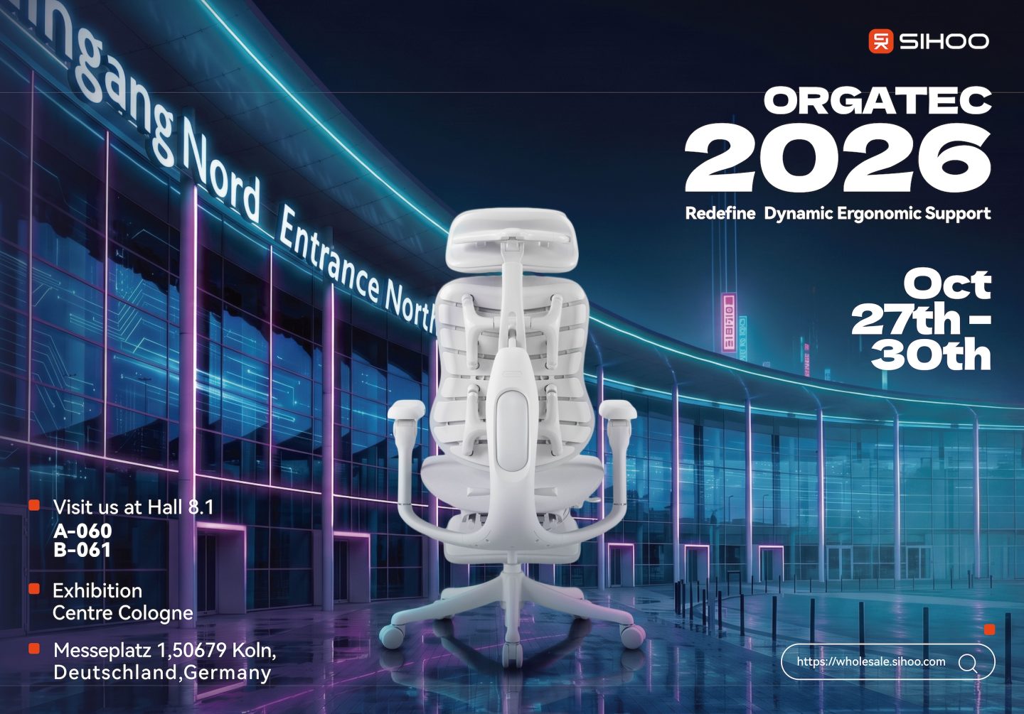 Meet Sihoo at ORGATEC 2026: Redefining Dynamic Ergonomic Support